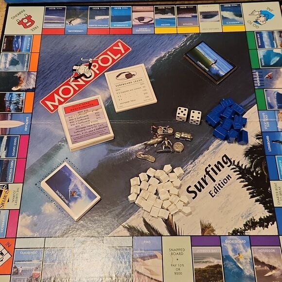 Monopoly Surfing Edition Board Game - Picture 2 of 10